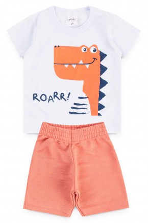 conjunto branco dino piradinhos verao