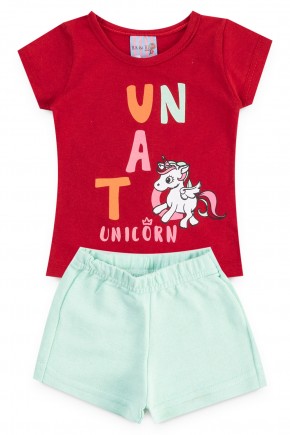 unicornio vermelho conjunto piradinhos